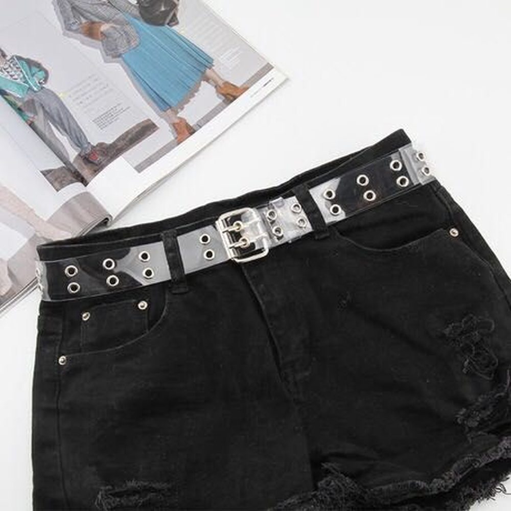 Zac's Alter Ego - Clear PVC Riem - Wit/Zwart